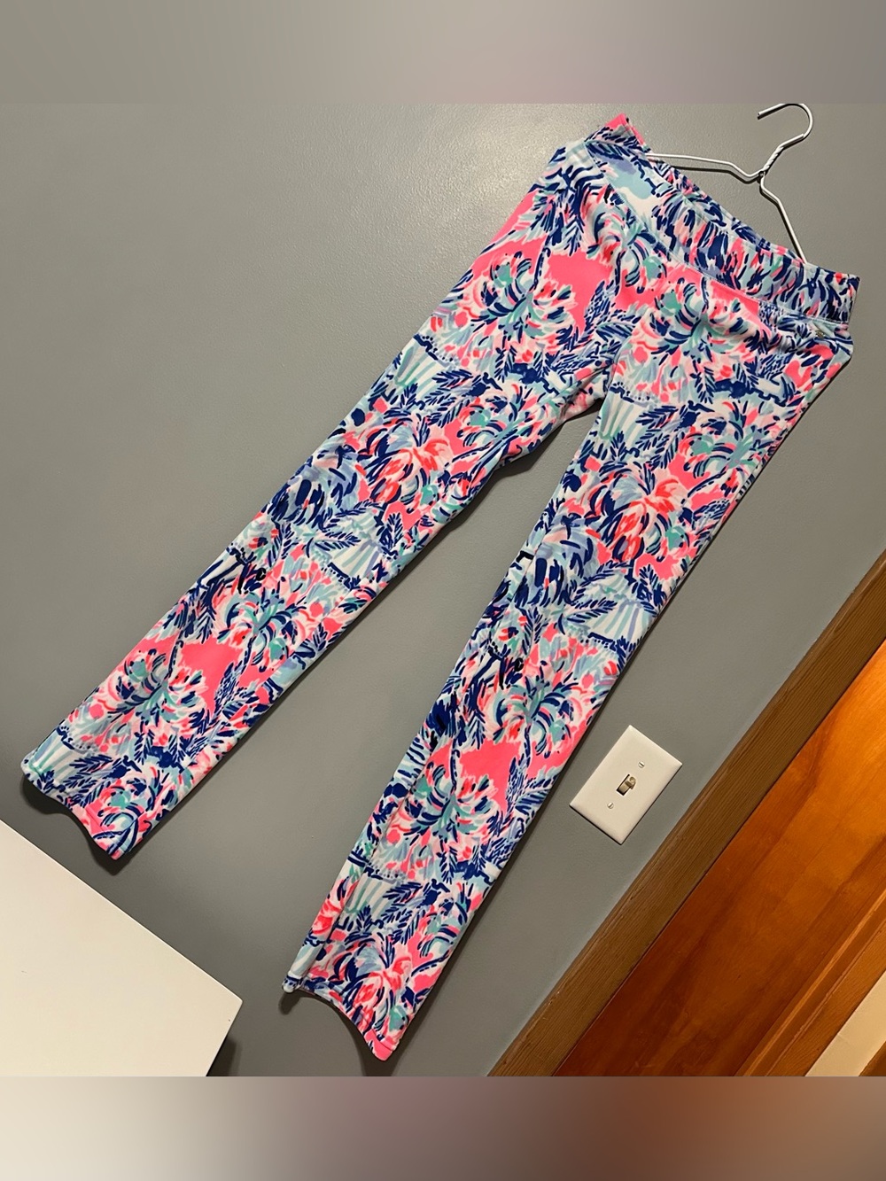 Lilly Pulitzer Jordynne Velour Pants in Cabana Cocktail XS